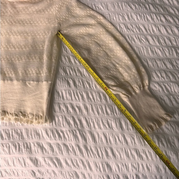 Ronny Kobo Collection Cream Crew Neck Sweater - Picture 5 of 8